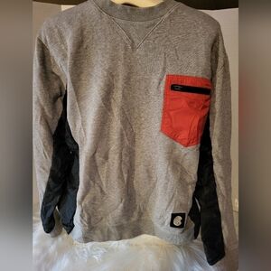Coach Gray Sweatshirt with Red Pocket